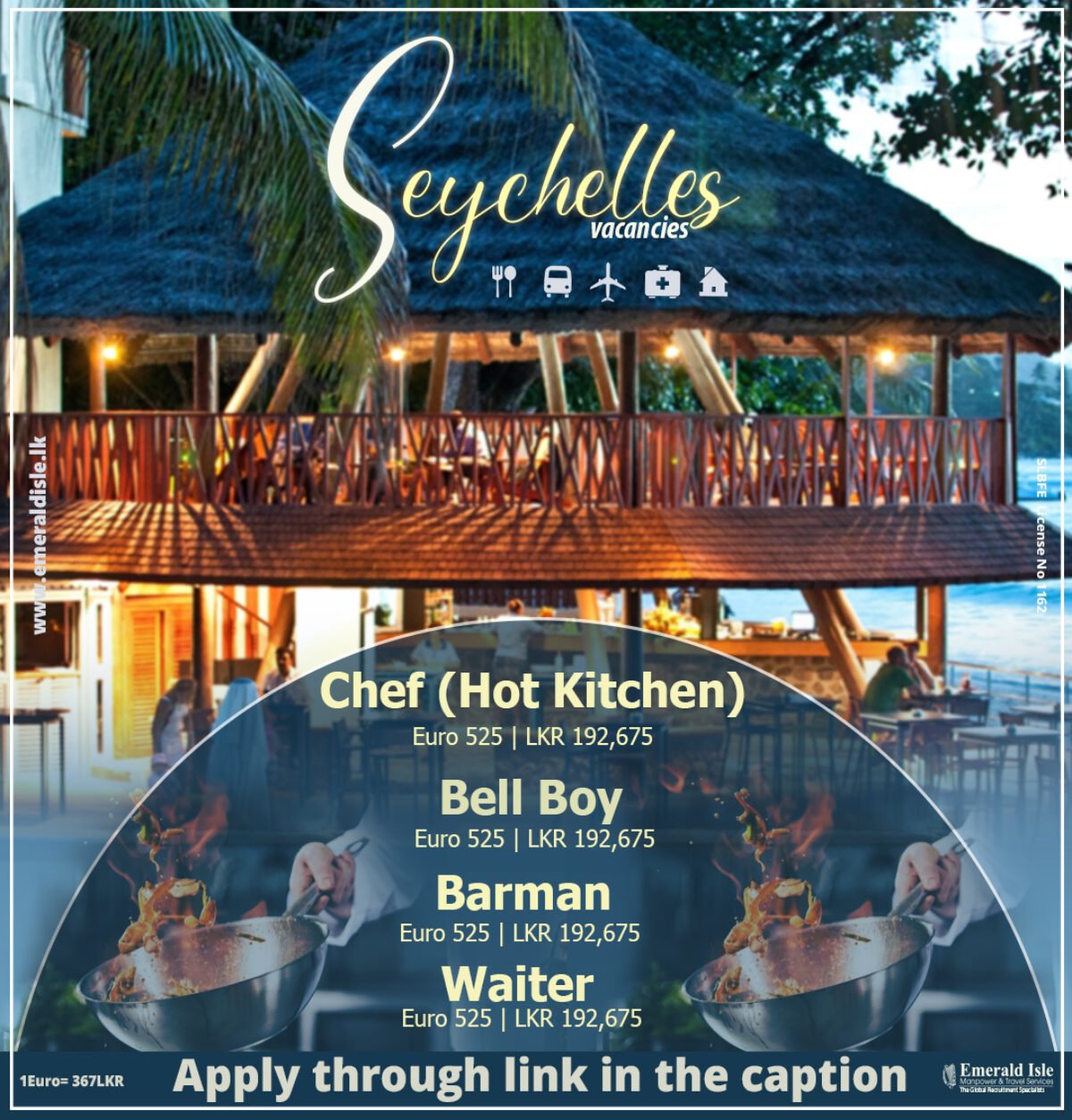 Chef/Bell Boy/Barman/Waiter - Emerald Isle Manpower